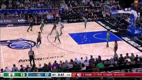 《NBA全场集锦》凯尔特人vs魔术第1节英文原声回放