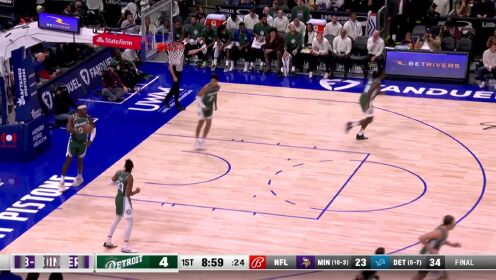 《NBA全场集锦》手感火热多点开花 沃克詹姆斯接连三分命中取得领先