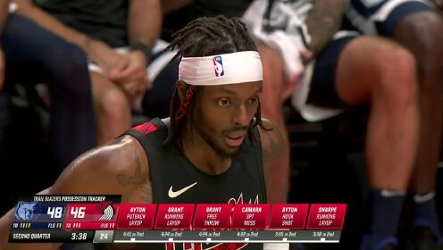 《NBA全场集锦》【回放】NBA季中锦标赛小组赛：灰熊vs开拓者第2节中文解说回放