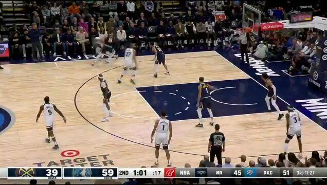 掘金vs森林狼第2节中文解说回放