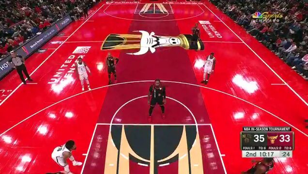 NBA季中锦标赛小组赛：篮网vs公牛第2节英文原声回放