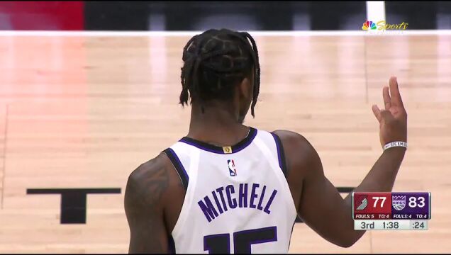 NBA常规赛：开拓者vs国王第3节英文原声回放