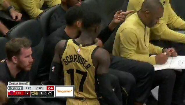 NBA季中锦标赛小组赛：公牛vs猛龙第1节英文原声回放
