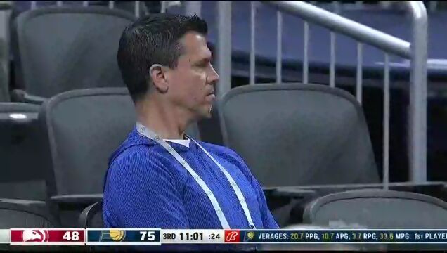 NBA季前赛：老鹰vs步行者第三节中文解说回放