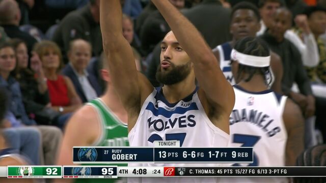 凯尔特人vs森林狼第4节中文解说回放