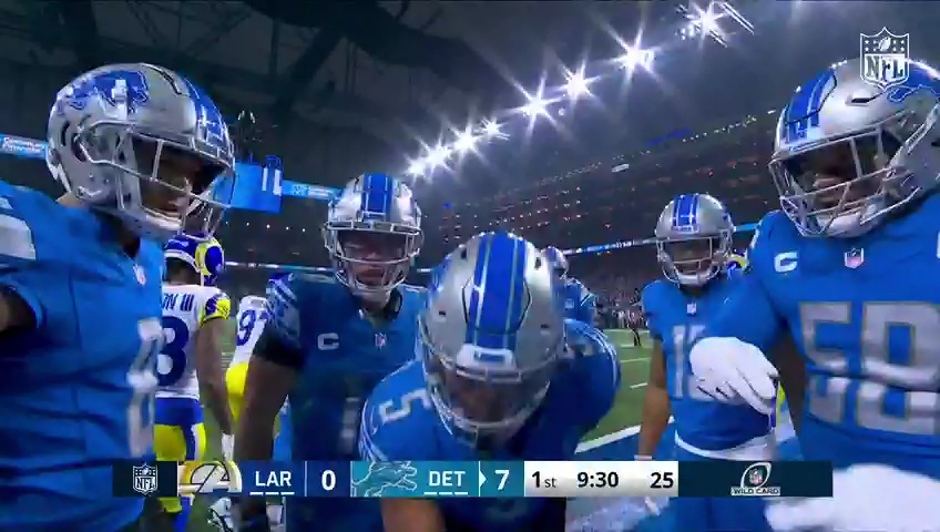 回放2324赛季nfl季后赛公羊vs雄狮第一节