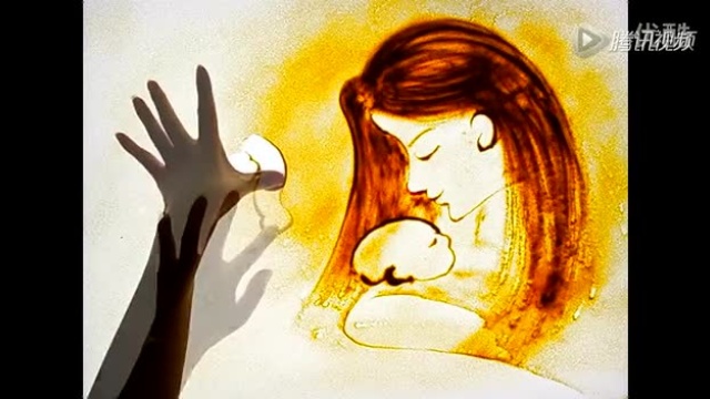 沙画《妈妈》母亲节感恩沙画