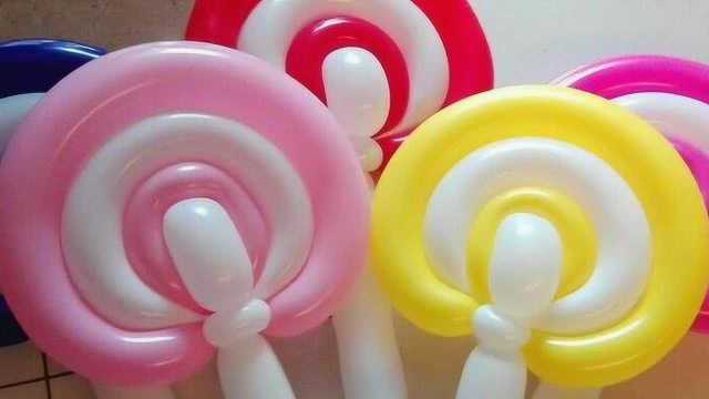 长条气球编小动物棒棒糖气球造型教程
