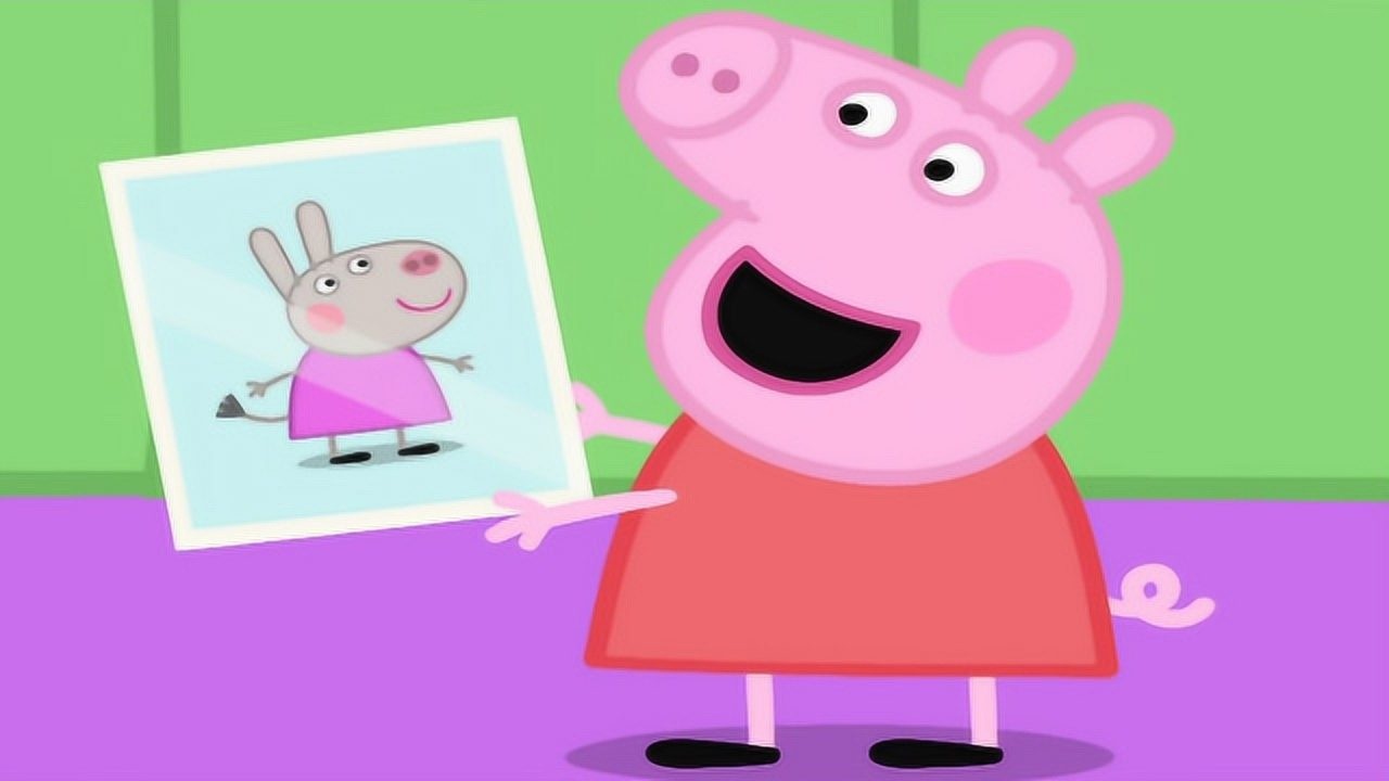 小猪佩奇怀念小时候粉红小猪妹看相片