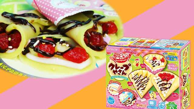 美味又好玩的草莓可丽饼,日本食玩过家家玩具