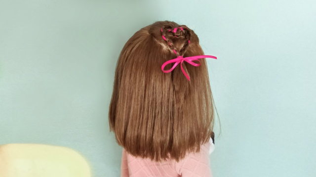 爱心发型怎么编 儿童短发发型扎法