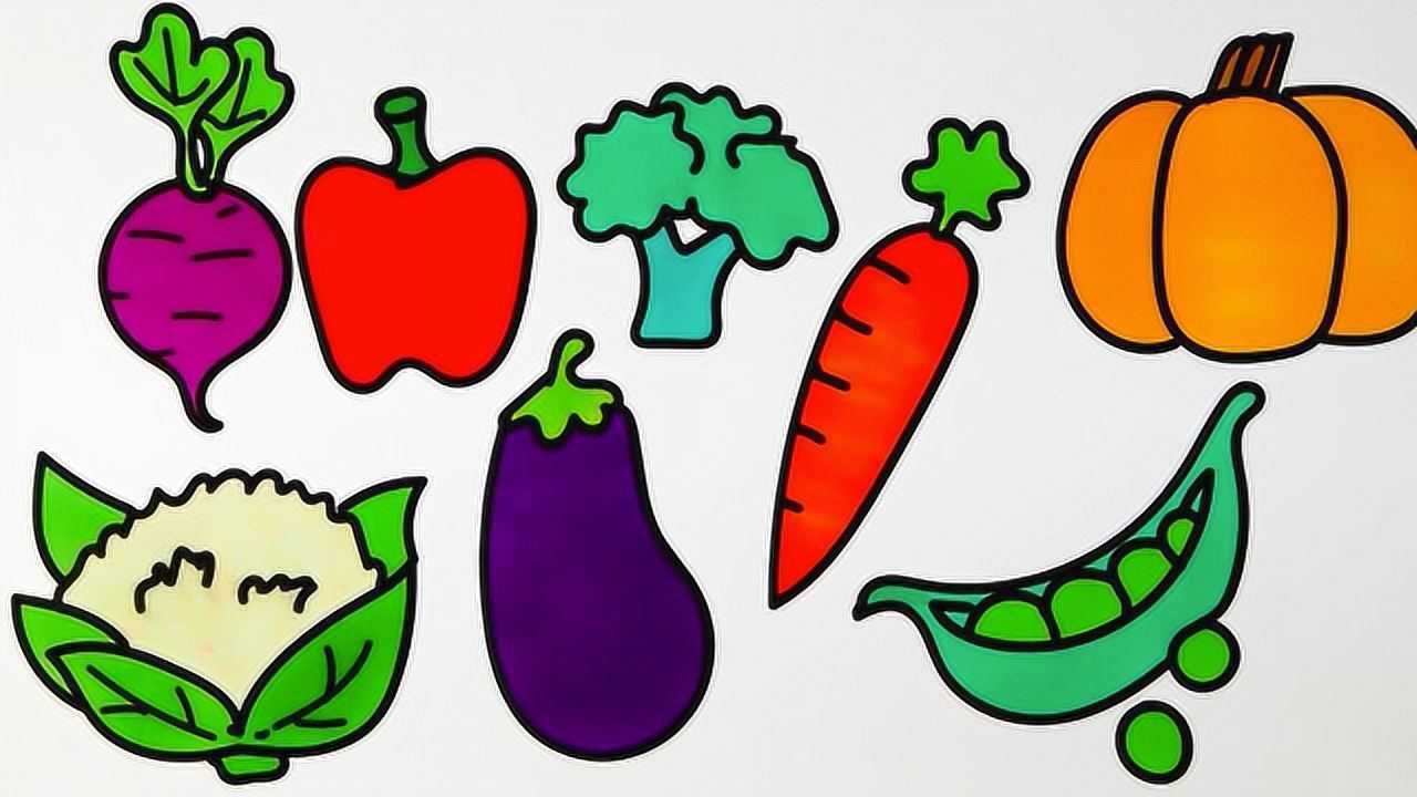 蔬菜大汇集简笔画儿歌视频