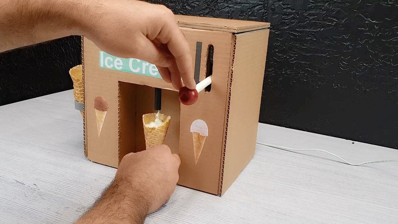 创意手工DIY：教你如何制作冰淇淋机！_腾讯视频
