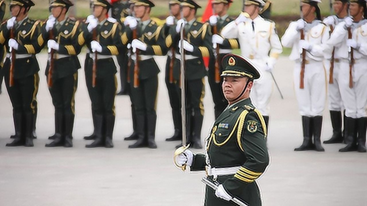 中国第一刀三军仪仗队排头兵绝对霸气