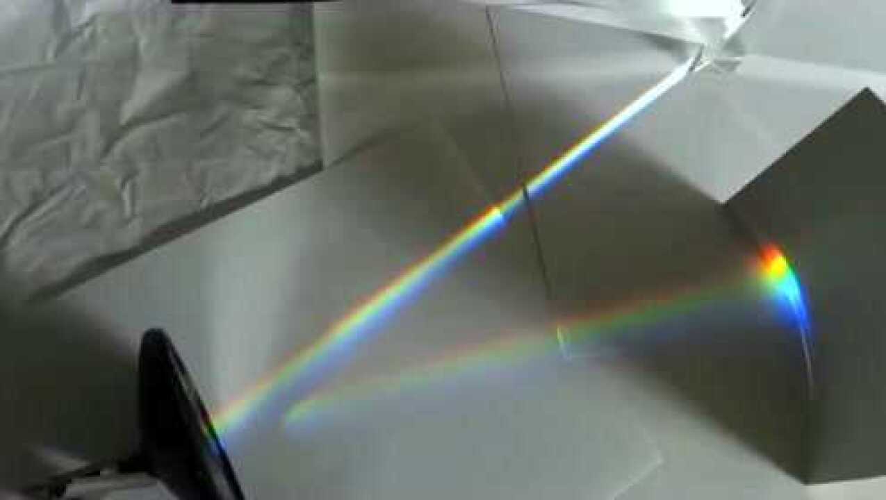 三棱镜分光实验，眼见为实：神奇的实验_高清