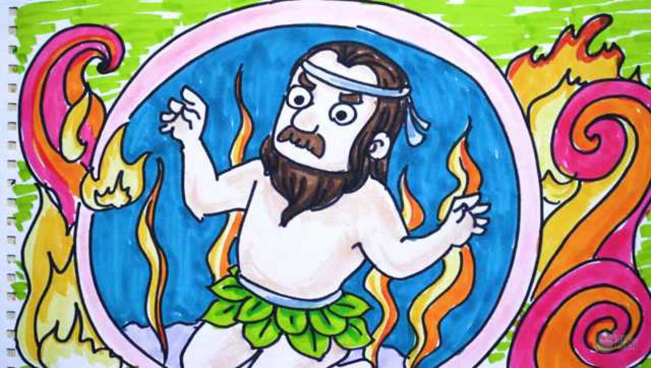 古代传说盘古开天,儿童简笔画绘画教程