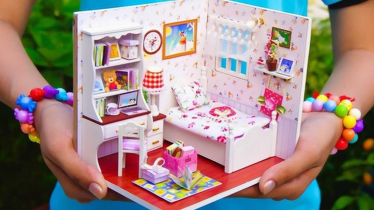 diy手工制作迷你缩小版卧室迷你家具太抢眼了