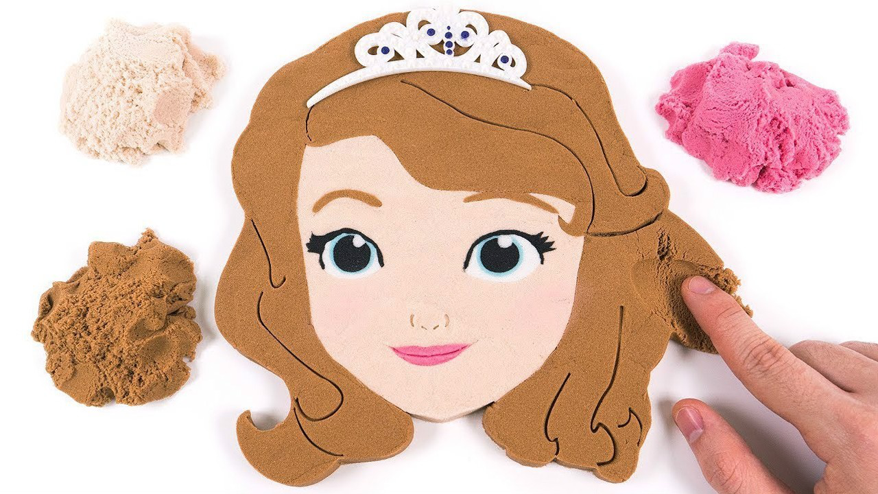太空沙diy迪斯尼公主面具造型,实在太美了!
