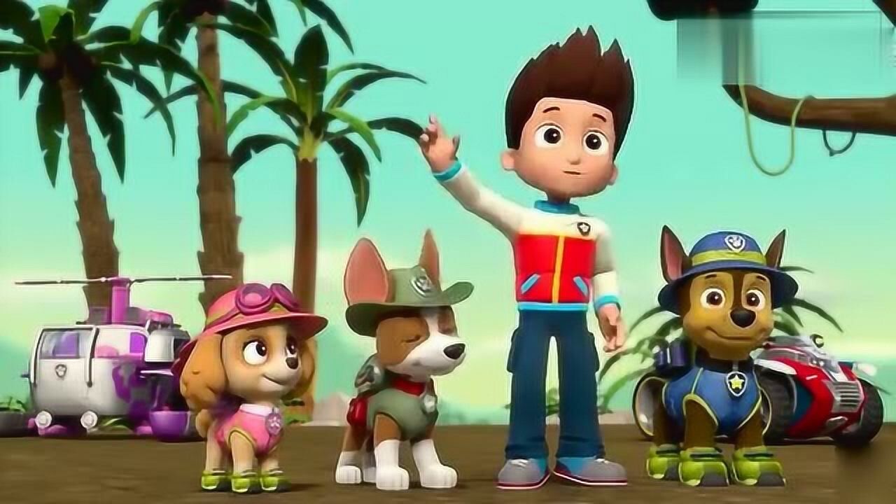 汪汪队动画片:海丁纳被魔法变成猴子,猴子魔法终于被莱德解开!