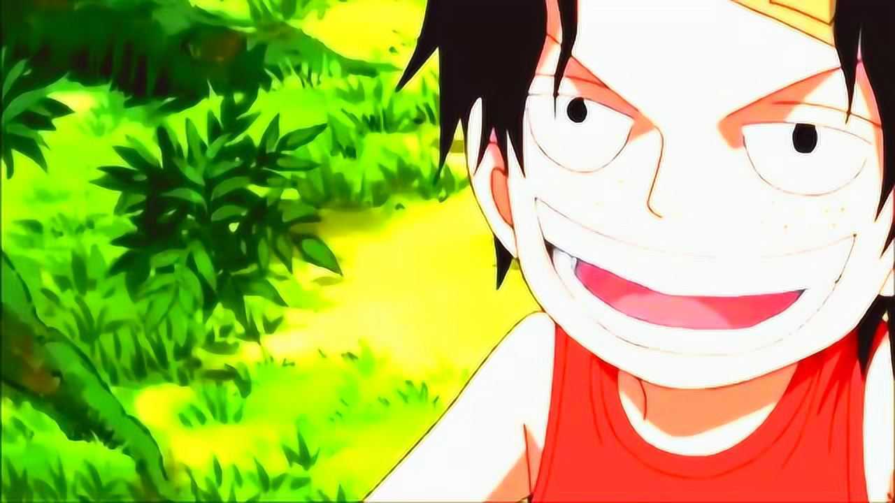 海贼王路飞小时候呆萌到爆啊永远的好大哥