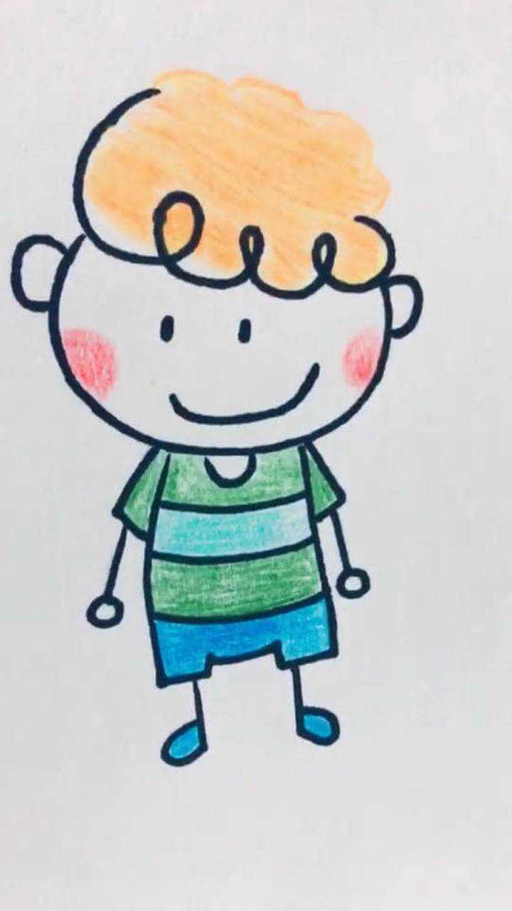 简单画小男孩,一起来画吧