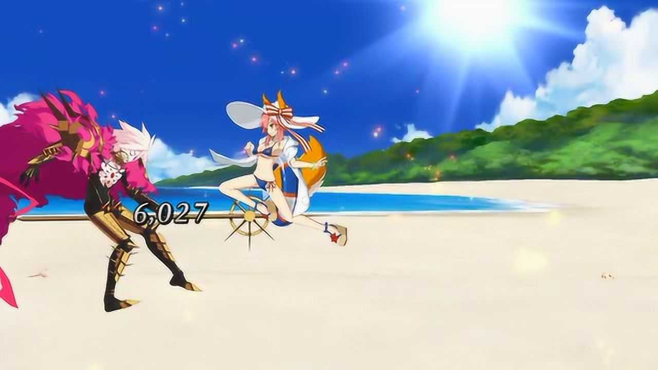 fategrand order从者,泳装玉藻前宝具展示