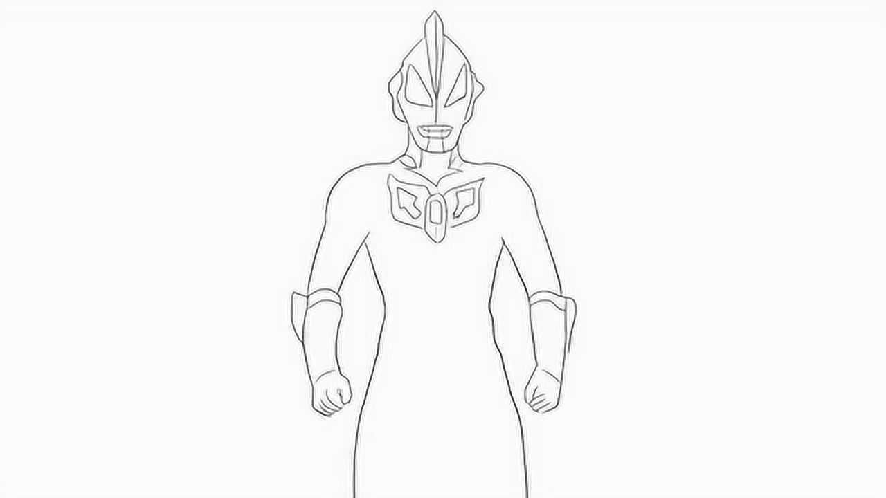 捷德奥特曼儿童亲子简笔画