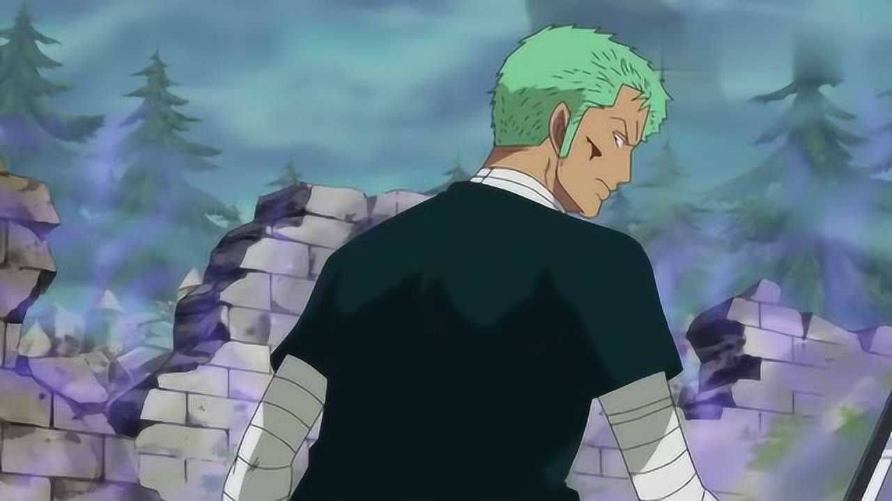 索隆感觉到这地方有什么东西在,结果对方一出场就打伤了索隆