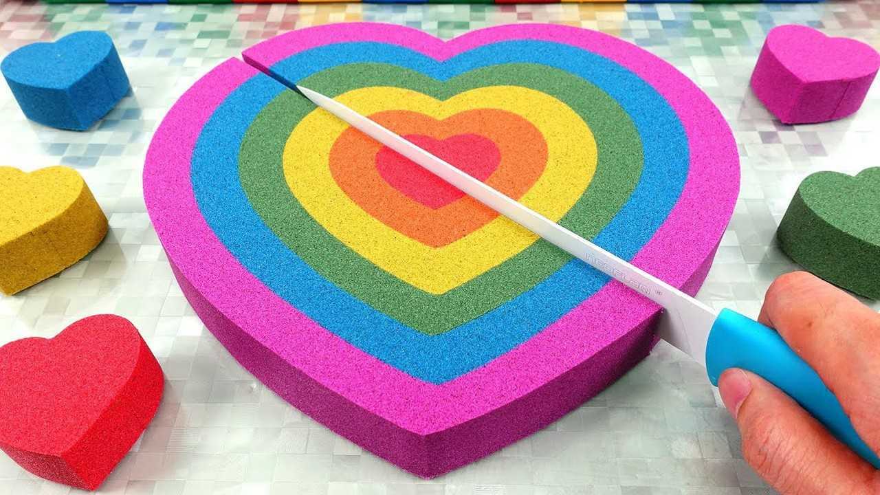 有趣的恶作剧diy梦幻渐变色太空沙切下去的瞬间简直太满足