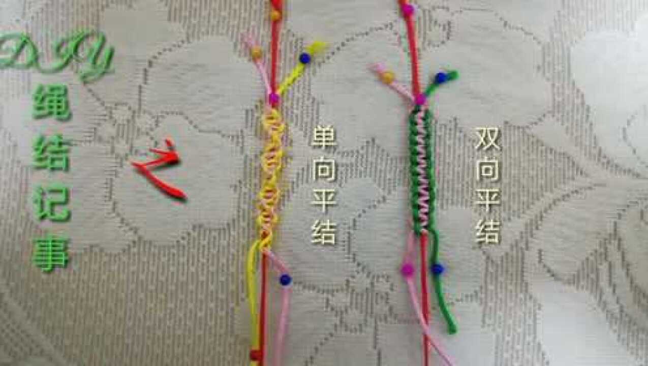 中国结基础编法---平结_腾讯视频