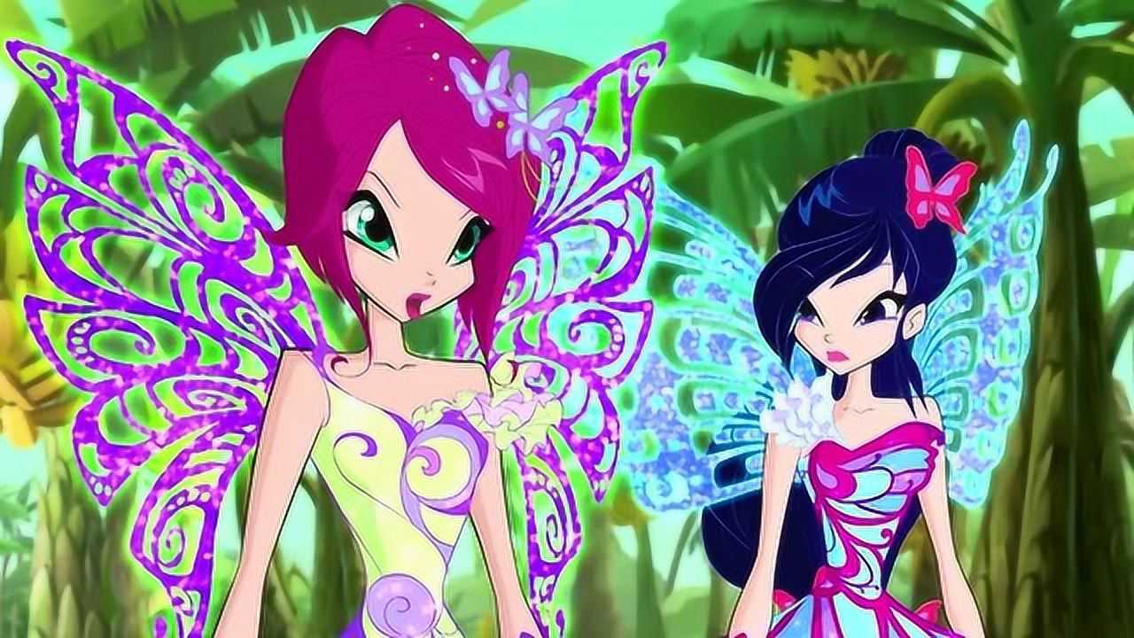 《魔法俏佳人》弗罗拉带仙灵找香蕉,用大香蕉贿赂狐猴换回丝黛娜