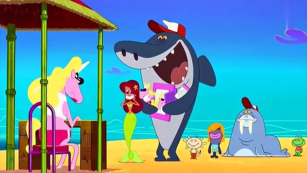 鲨鱼哥和美人鱼:美人鱼见到独角兽异常的兴奋!