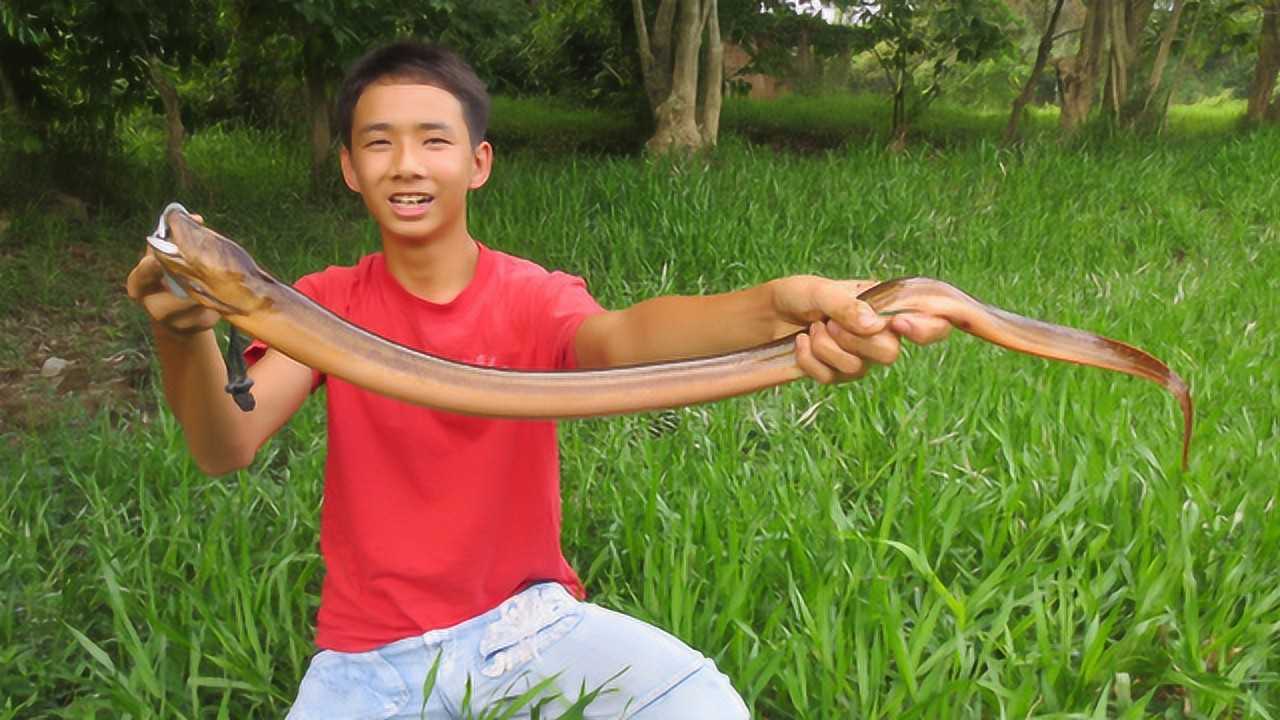 妹子用高压包电击黄鳝,场面一度失控!网友:电疯鳝?