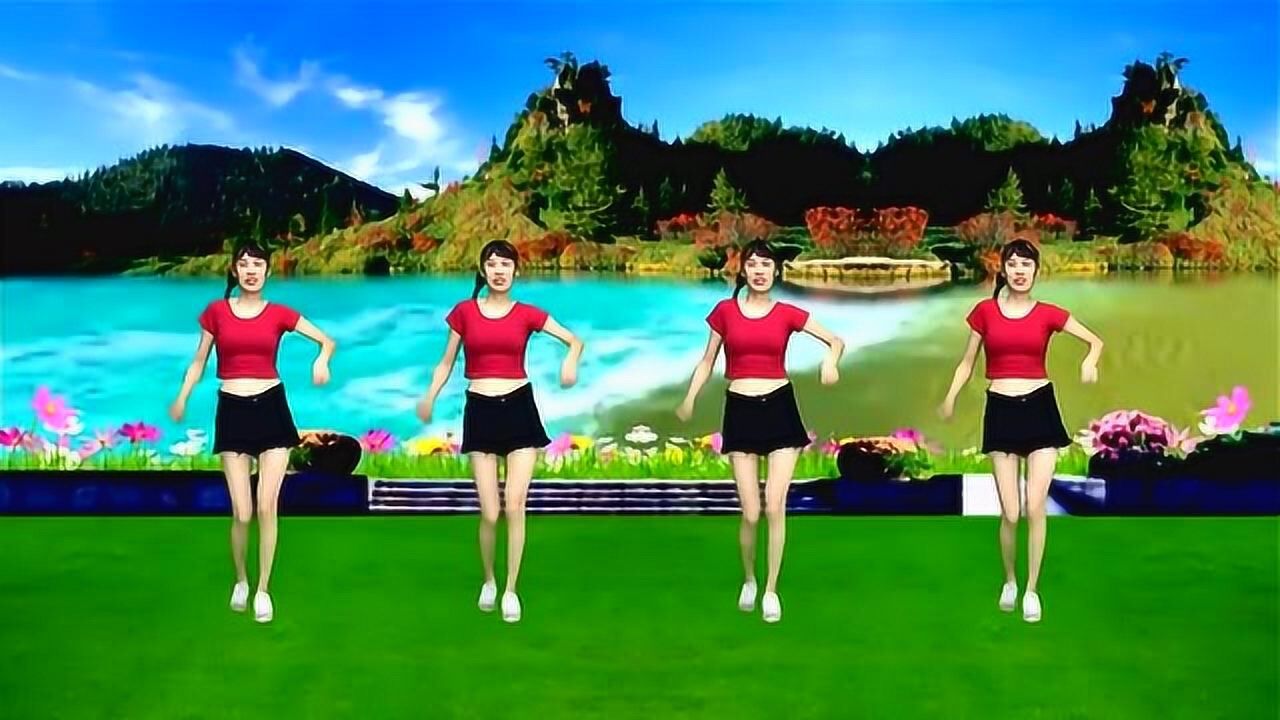 凤凰传奇金曲广场舞最炫民族风活力健身操正背面简单好学