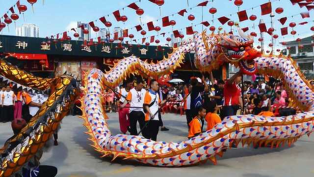 龙抬头二龙戏珠预热表演,舞龙视频欣赏