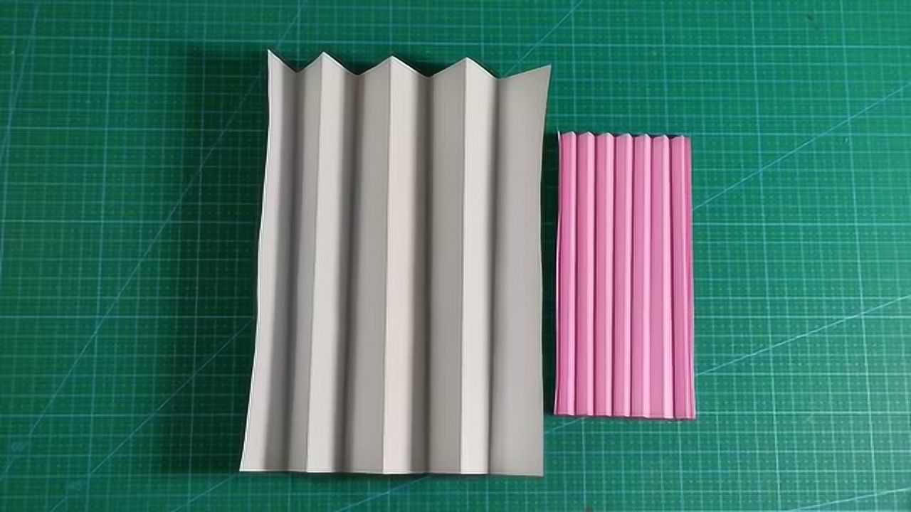 木可手工日记——【纸艺】风琴折折叠技巧_腾讯视频