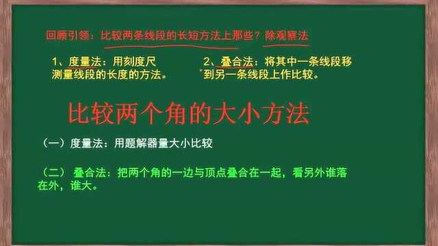 七上4.4角的比较的三种方法