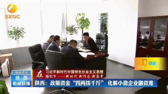 陕西:政策资金“四两拨千斤”,化解小微企业融资难