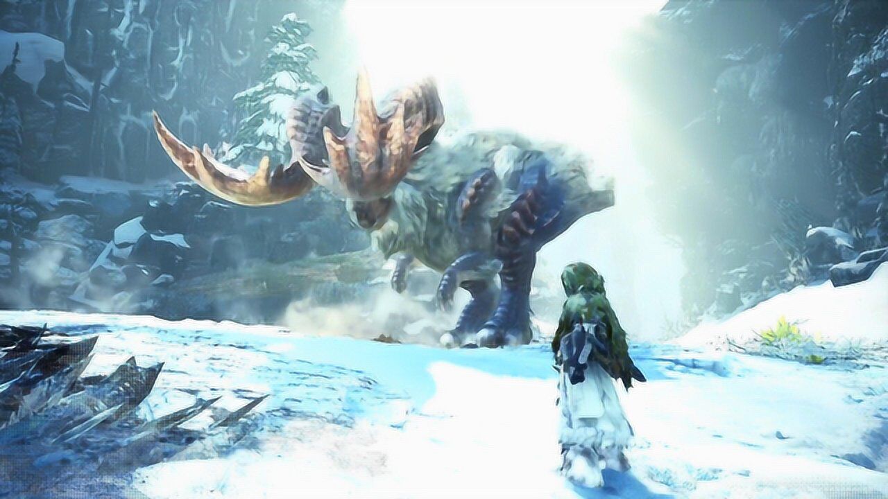 《怪物猎人世界》冰原dlc 猛牛龙的生态展示