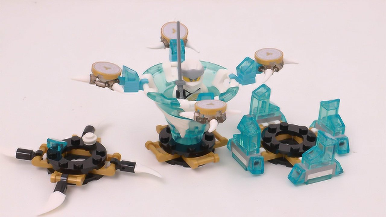 《玩具》趣盒子玩具大侠 乐高幻影忍者寒冰忍着赞陀螺旋风陀螺分享