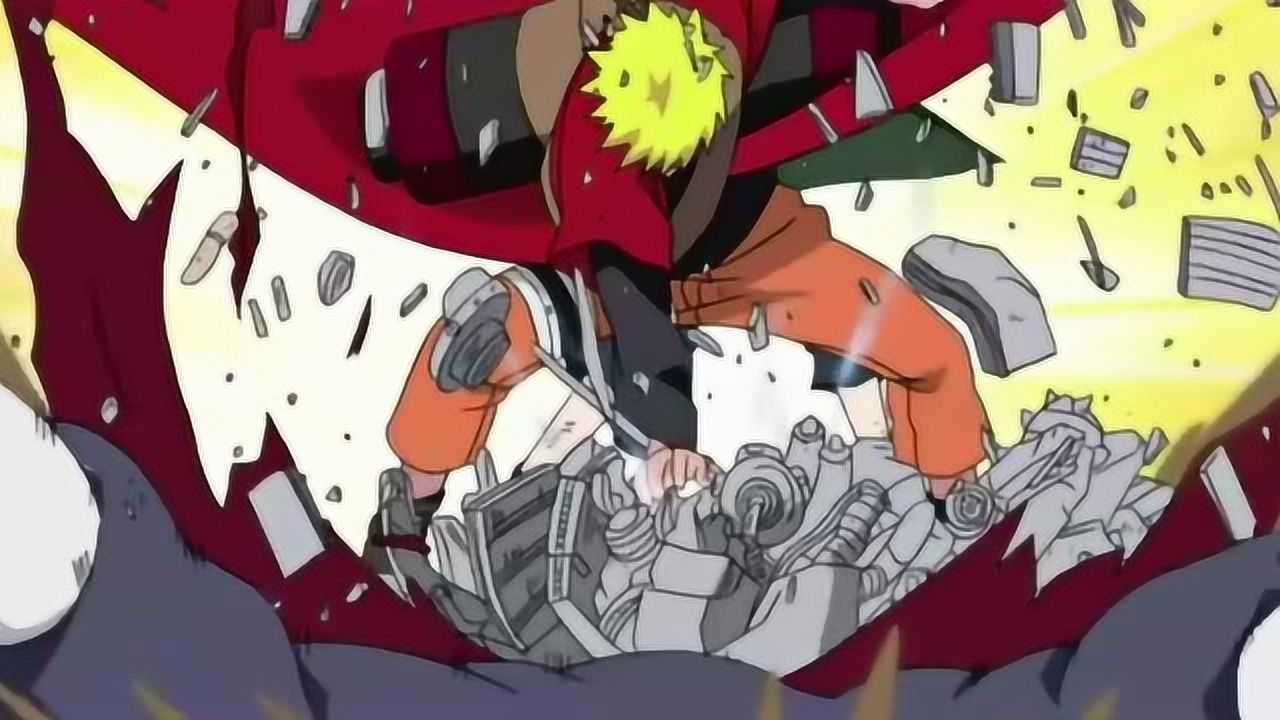 火影忍者:仙人化鸣人出场打趴佩恩救下纲手!太帅了吧!