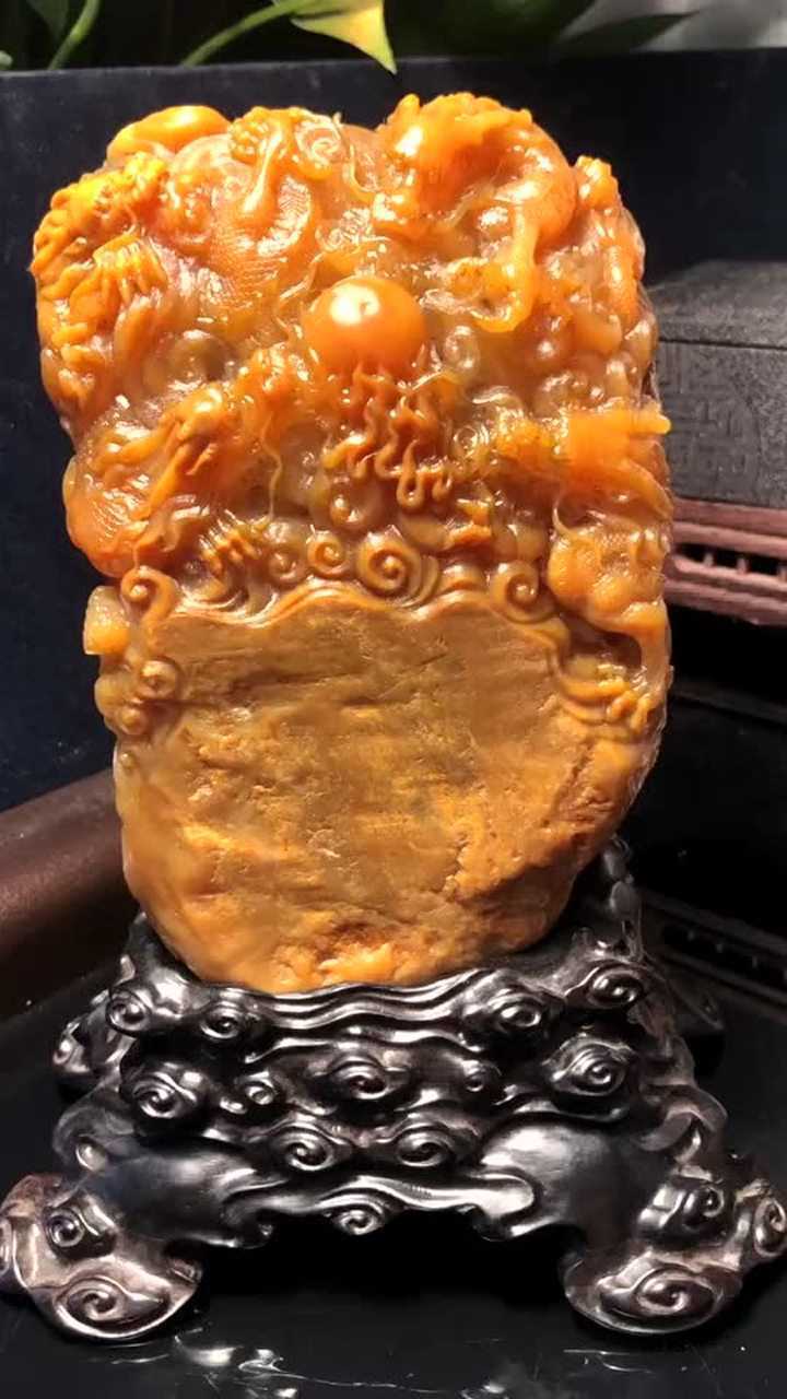 五龙戏珠和田玉福建寿山石翡翠