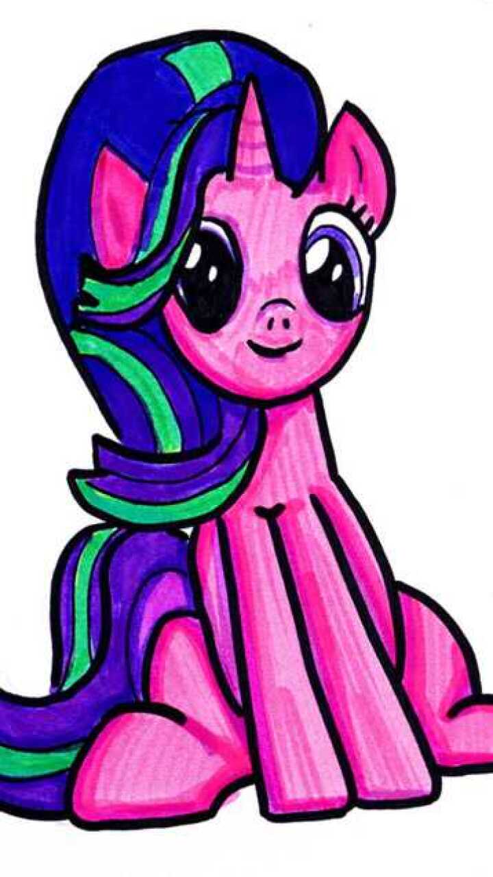 手绘可爱的小马宝莉星光熠熠!