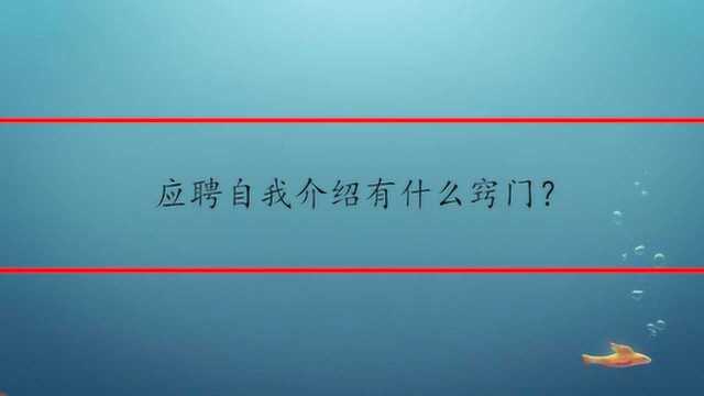 应聘自我介绍有什么窍门?