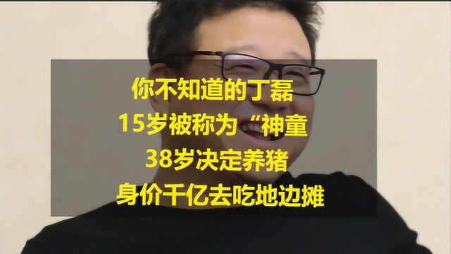 佛系CEO丁磊,15岁被称为“神童 ”,身价千亿去养猪