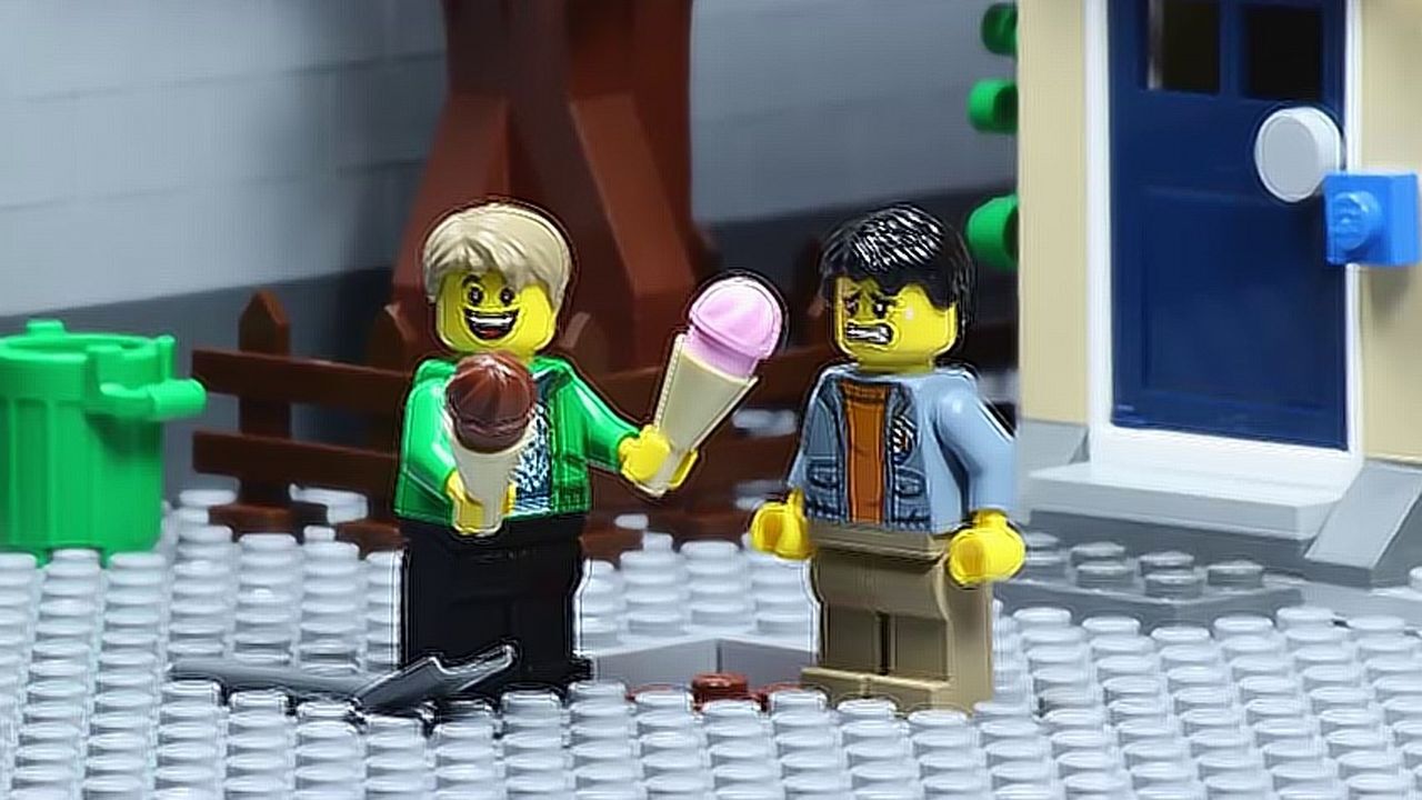 乐高玩具动画片城市发生强盗抢劫银行事件乐高警察出动逮捕抢劫犯