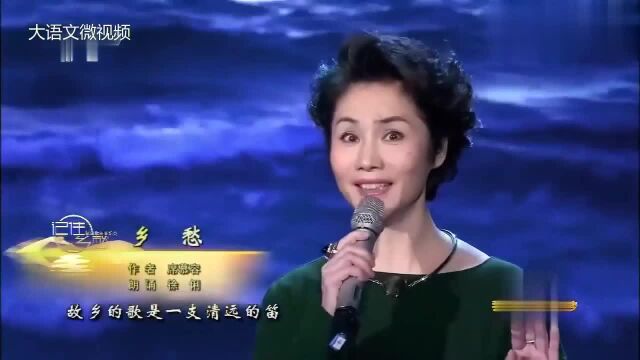 央视主播徐俐现场为你读诗一首,席慕容的《乡愁》