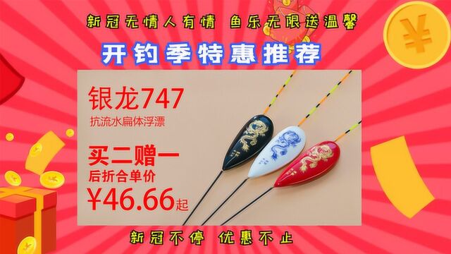 新春开钓季特惠产品推荐:银龙刀豆747浮漂