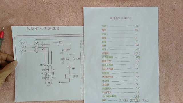 电工基础知识:电气字母符号结合电气原理图讲解,一看就懂