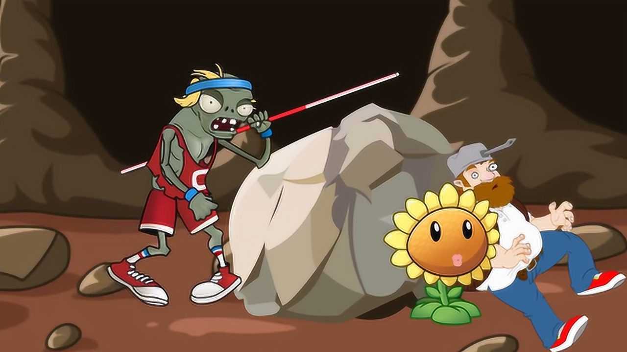 跳高僵尸气势汹汹戴夫被逼的急中生智山洞之中坐观虎斗